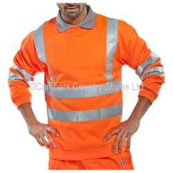 B Seen Hi-Vis Round Neck Sweatshirt