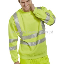 B Seen Hi-Vis Round Neck Sweatshirt