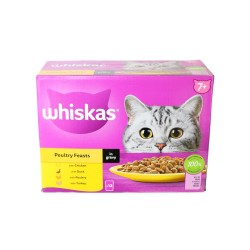 Whiskas 7+ Pouch Poultry Feasts In Gravy 12 x 85g