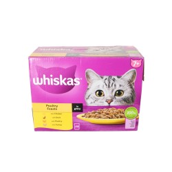 Whiskas 1+ Pouch Poultry Feasts In Gravy 12 x 85g