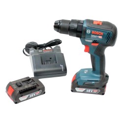 Bosch Cordless Impact Drill Driver GSB 18v-55 & Accs
