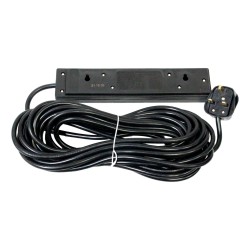 Pro Elec 4 Gang Extension Lead Neon Indicator Black