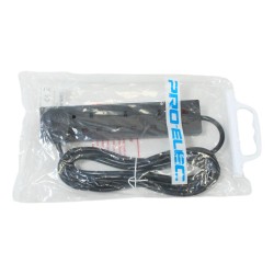 Pro Elec 4 Gang Extension Lead Neon Indicator Black