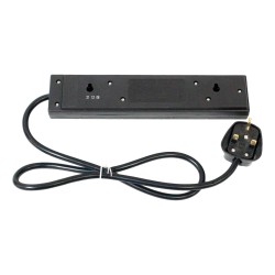 Pro Elec 4 Gang Extension Lead Neon Indicator Black