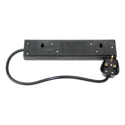 Pro Elec 4 Gang Extension Lead Neon Indicator Black