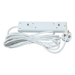 Pro Elec 4 Gang Extension Lead Neon Indicator White