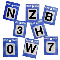 Self Adhesive Digit / Letter Monogram Black 28mm