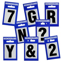 Self Adhesive Digit / Letter Monogram Black 50mm