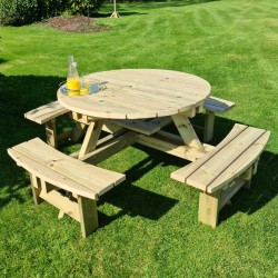 CVF Westwood Picnic Table 8 Person Round