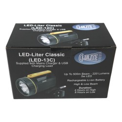 Clulite Led-Liter Classic LED Torch USB Charger & Plug
