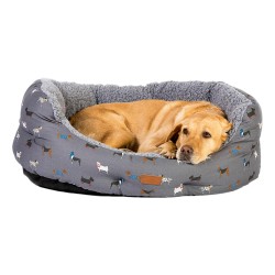 Fat Face Deluxe Slumber Bed Marching Dogs