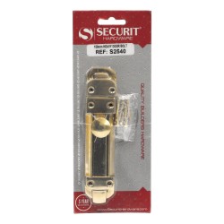 Securit Door Bolt Brass Heavy Duty 150mm