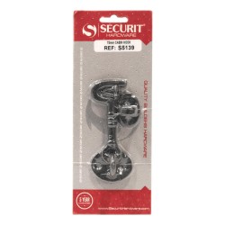 Securit Cabin Hook Cast Black 75mm