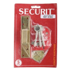 Securit 5 Lever Deadlock Brass 63mm