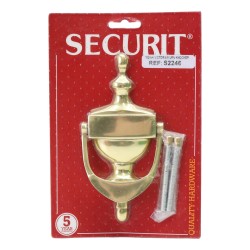 Securit Door Knocker Brass 150mm
