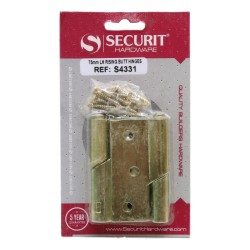 Securit Rising Butt Hinge LH BP 75mm 2 Pack