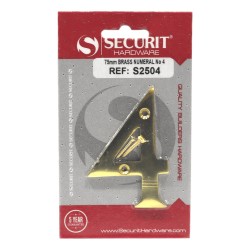 Securit Numeral No.4 Brass 75mm