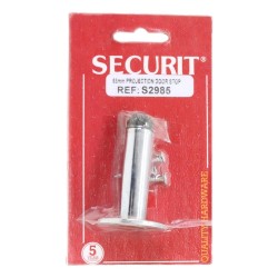 Securit Projection Door Stop Chrome 63mm