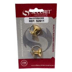 Securit Victorian Cupboard Knobs 20mm 2 Pack