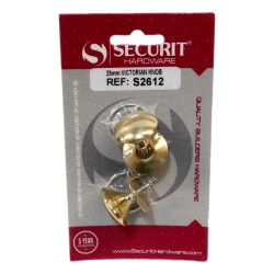Securit Victorian Cupboard Knobs 25mm 2 Pack