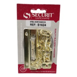 Securit Door Chain Electro Brass 80mm