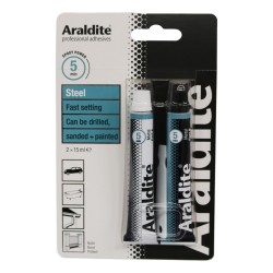 Araldite Steel Glue Tube 15ml 2 Pack