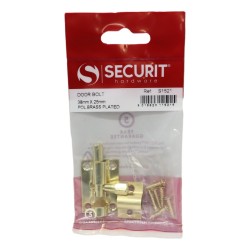 Securit Door Bolt Brass