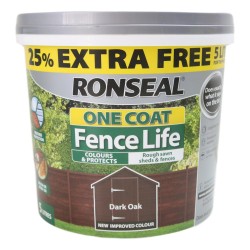 Ronseal One Coat Shed & Fence Protector 5 Litres