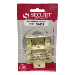 Securit Flush Cranked Hinges BP 50mm 2 Pack