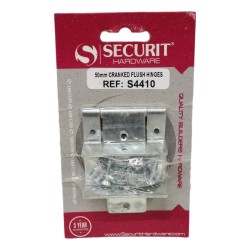 Securit Flush Cranked Hinges ZP 50mm 2 Pack