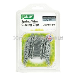 ALM Greenhouse Spring Wire Glazing Clips 50 Pack