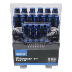 Draper Screwdriver & Hex Key Bit Set 44 Piece