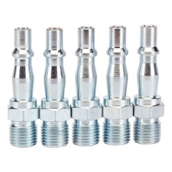 Draper Air Coupling Screw Adaptor 1/4" BSP Male 5 Pk