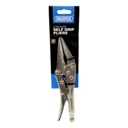 Draper Self Grip Pliers Straight Jaw Long Nose 230mm