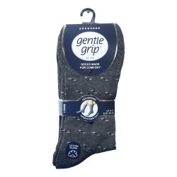 Sock Shop Mens Gentle Grip Socks 3 Pair Pack Squares