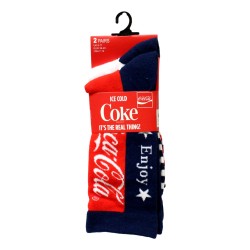 Sock Shop Mens Coca Cola Socks 2 Pair Pack