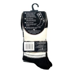 Sock Shop Ladies Gentle Grip Socks 3 Pair Pack Moon Stars