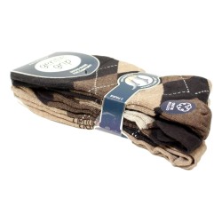 Sock Shop Mens Gentle Grip Socks 3 Pair Pack Argyle