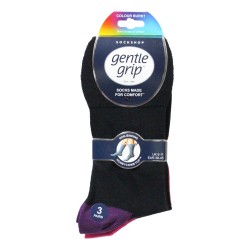 Sock Shop Mens Gentle Grip Socks 3 Pairs Colour Burst