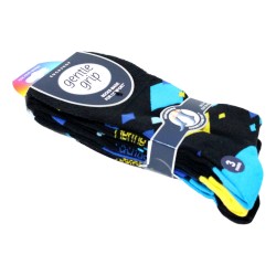 Sock Shop Mens Gentle Grip Socks 3 Pairs Colour Burst