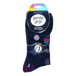 Sock Shop Mens Gentle Grip Socks 3 Pairs Colour Burst
