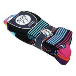 Sock Shop Mens Gentle Grip Socks 3 Pairs Colour Burst