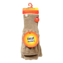 Heat Holders Ladies Ash Cable Knit Converter Mittens