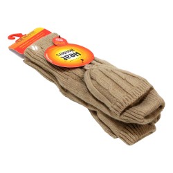 Heat Holders Ladies Ash Cable Knit Converter Mittens
