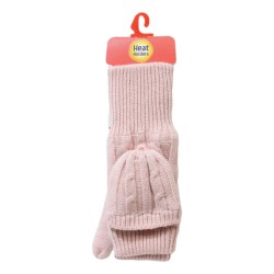 Heat Holders Ladies Ash Cable Knit Converter Mittens