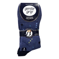 Sock Shop Mens Gentle Grip Socks 3 Pairs Cosmic Pulse