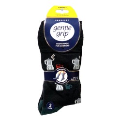 Sock Shop Mens Gentle Grip Socks 3 Pairs Fun Feet