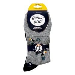 Sock Shop Mens Gentle Grip Socks 3 Pairs Fun Feet