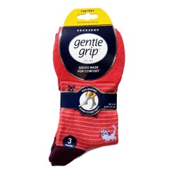 Sock Shop Ladies Gentle Grip Socks 3 Pairs Fun Feet