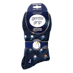 Sock Shop Ladies Gentle Grip Socks 3 Pairs Grace Garden